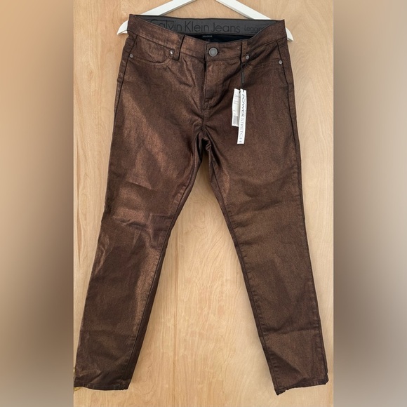 Calvin Klein Copper Denim Leggings - Picture 1 of 14